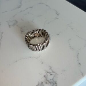 Tiffany & Co sterling silver somerset mesh weave ring
